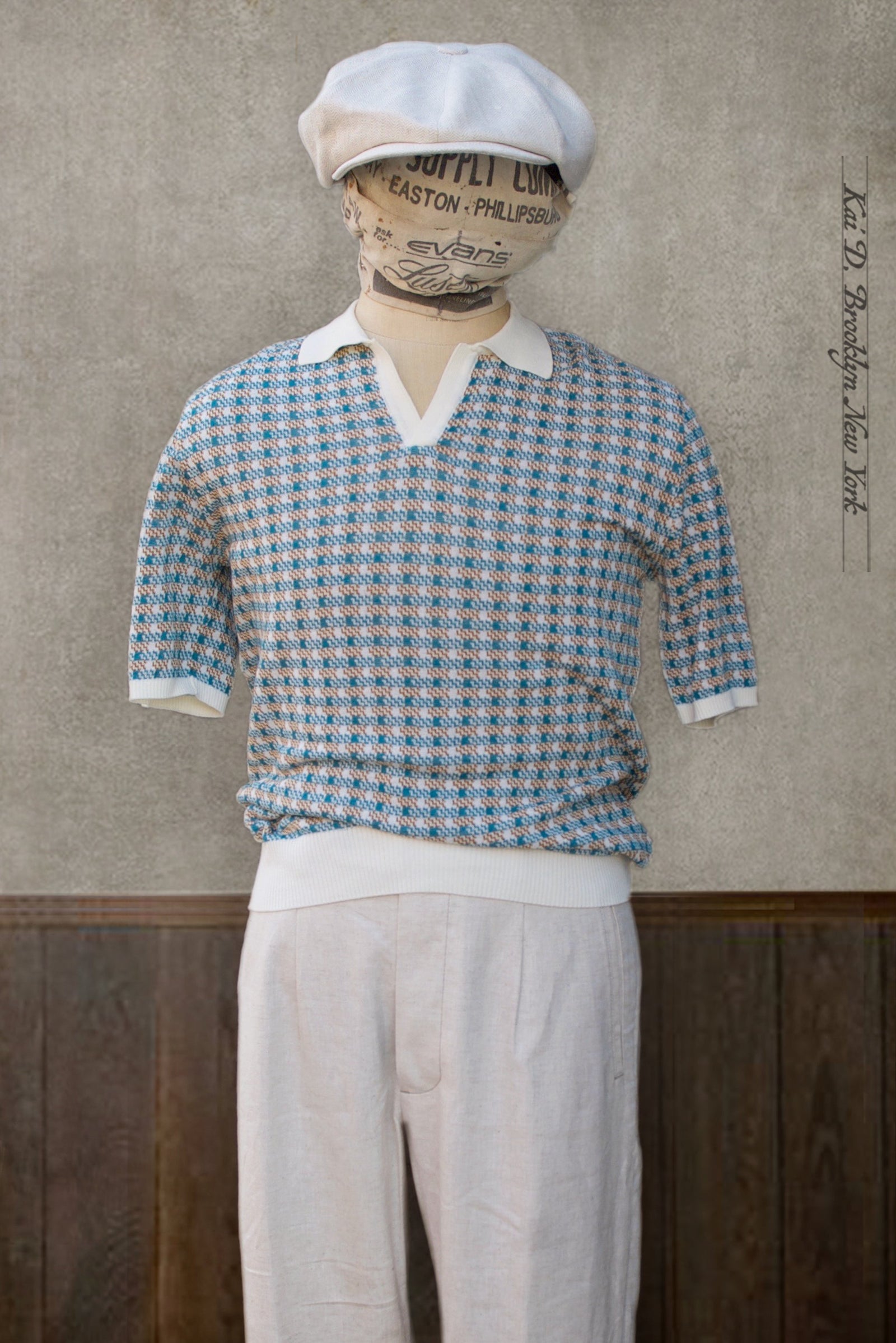 Retro Pattern Polo M