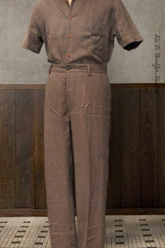 Bosun Pants - Rosewood Shibui Linen - 38