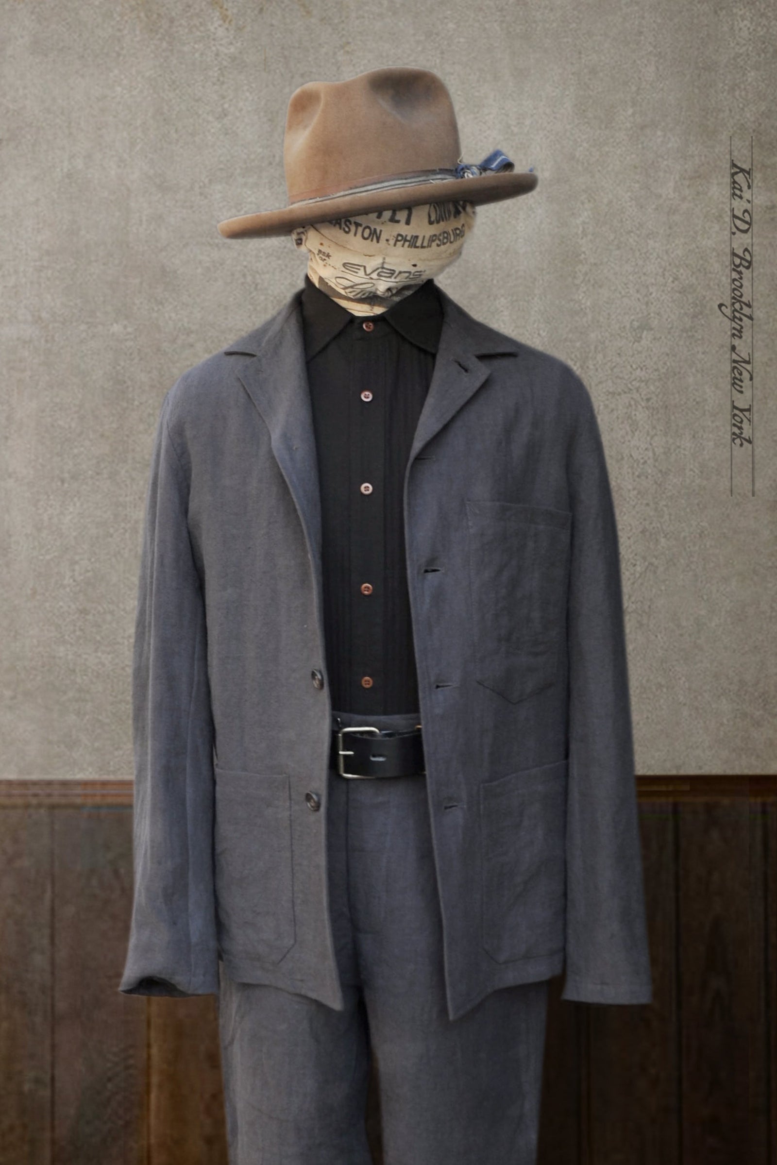 Old Town Jacket - Grey Sabi Linen - L, XL