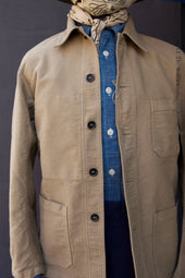 French Moleskin Work Jacket Desert 44 46 50