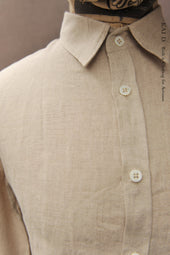 Belgian Linen Essential Shirt Flax 46 48 50 52