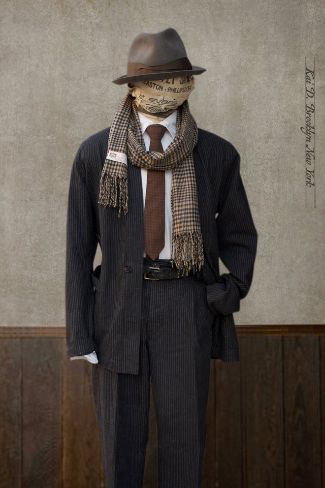 Scarecrow's Jacket - Cotton Black Pin - XL