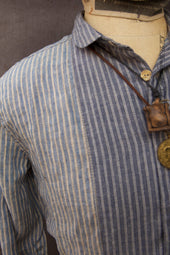 Linen Bib Shirt M L Xl