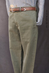 Flat Front Trousers Heavy Washed Cotton 31