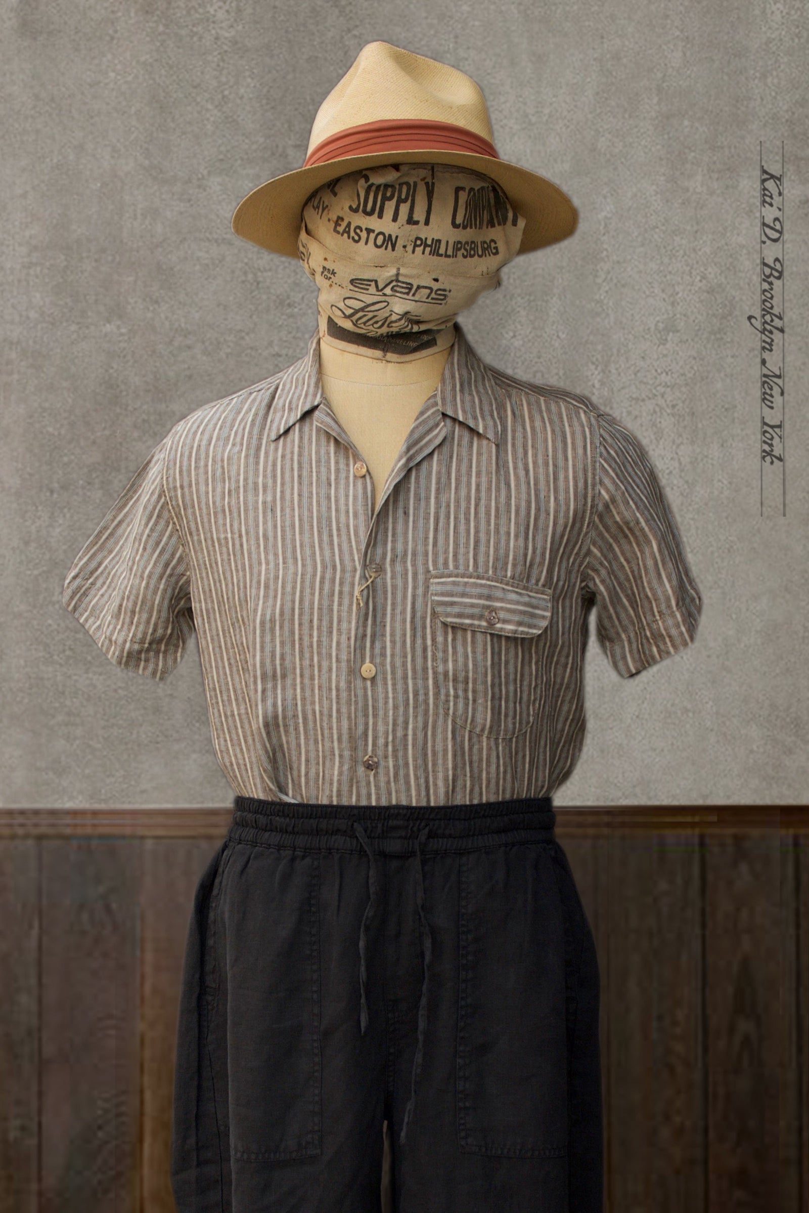 Japanese Linen Camp Shirt M