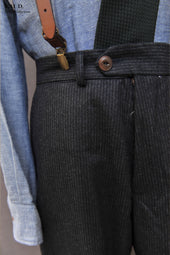 Bootlegger Loose Fit High Waisted Wool Pants Flannel 30 32 34 36