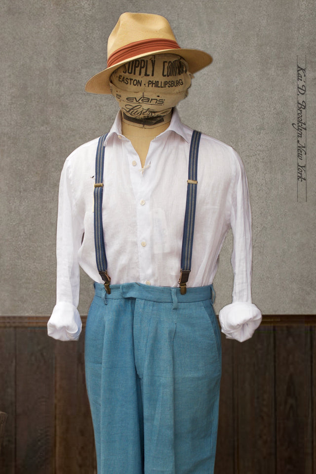 Sicily Linen Dress Shirt - Sicily White - 40, 42, 44, 46 (Relaxed fit, longer body length, sleeve length)