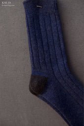 Cashmere Socks Mens Cobalt