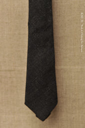 Stipple Weave Linen Wool Tie