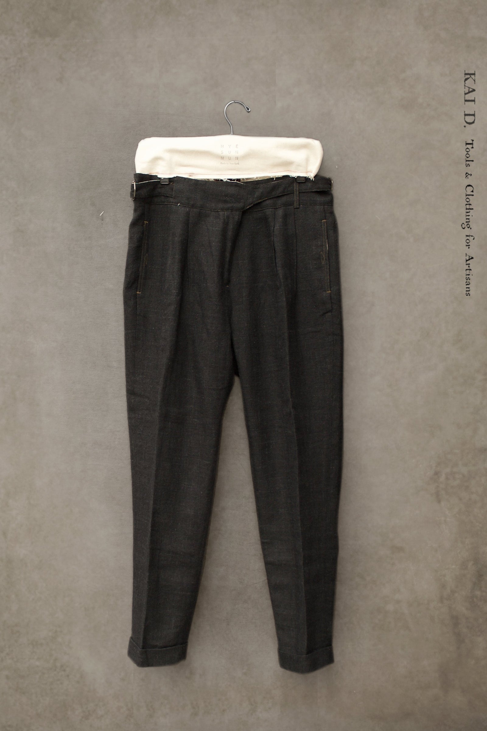 Isa Belted Pants - Stipple Weave - S, L