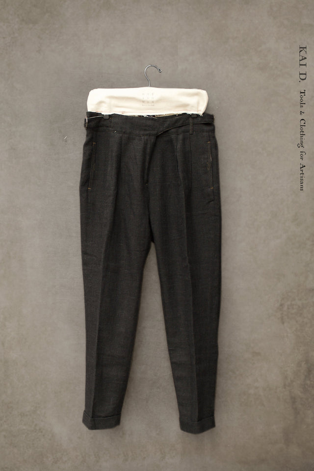 Isa Belted Pants - Stipple Weave - S, L