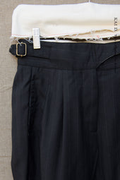 Isa Belted Pants Pin Stripe Virgin Wool M