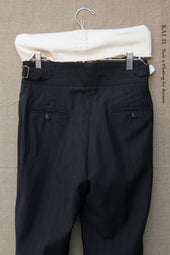 Isa Belted Pants Pin Stripe Virgin Wool M