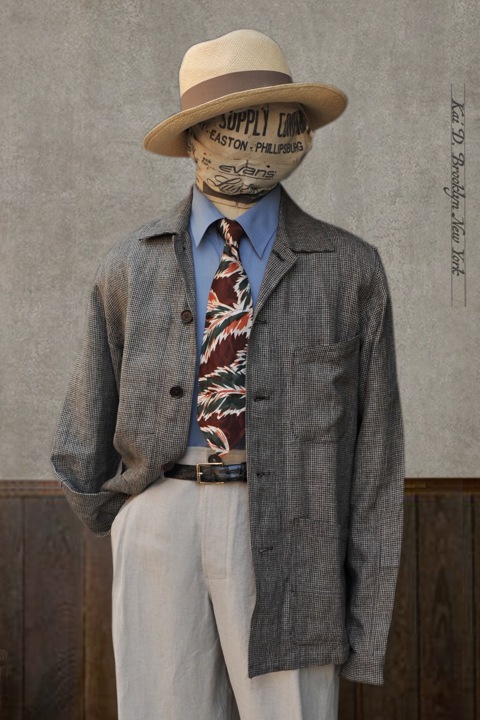 Architect Jacket Houndstooth Linen M L