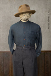 Tanner Shirt Natural Dyed Linen Twill M L Xl