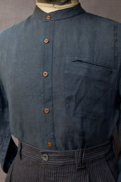 Tanner Shirt Natural Dyed Linen Twill M L Xl