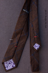 Wool Cashmere Plaid Tie