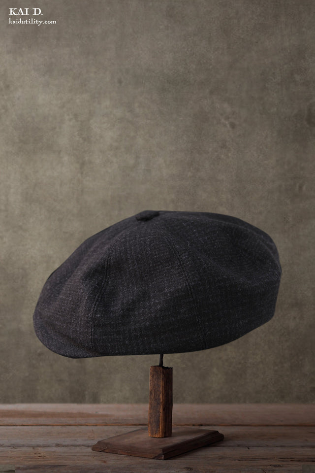 Peaky Hat - Tonal Wool Plaid - L, XL