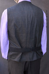 Shoemaker S Vest Wool Cashmere Tonal Plaid L Xl Xxl Xxxl