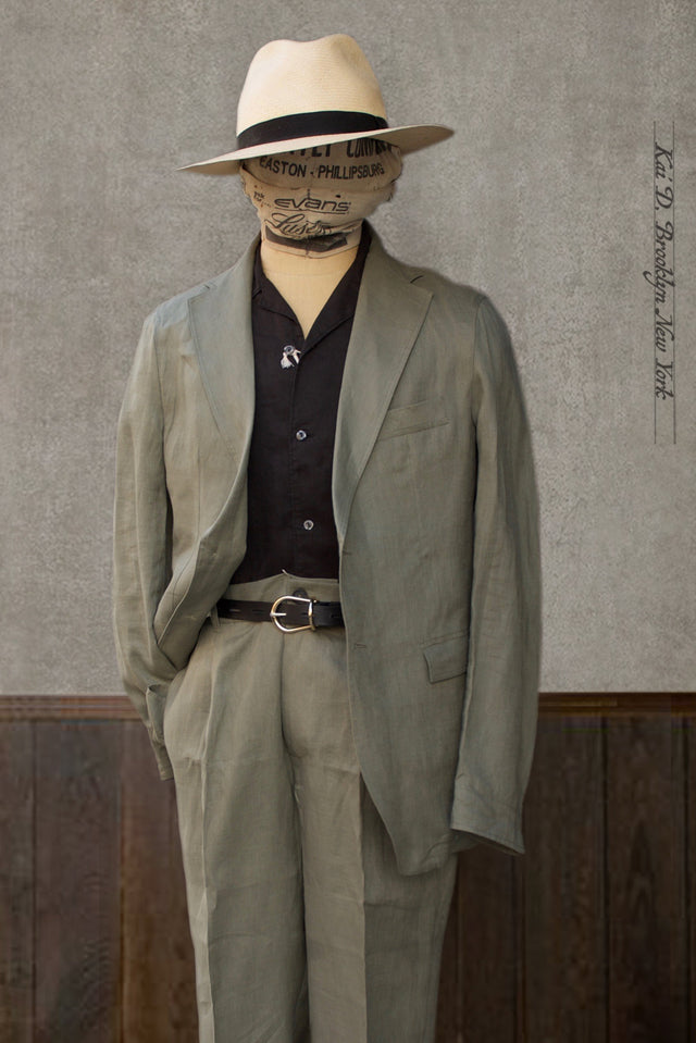 Tuscany Jacket - Green Air Weight Linen - M, L, XL (NO RETURN)