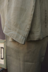 Tuscany Jacket Green Air Weight Linen M L Xl