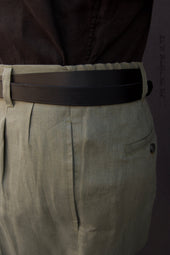Tuscany Pleated Pants Green Air Weight Linen 32 34 36 38