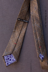 Wool Cashmere Plaid Tie Plaid
