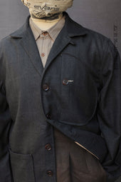 Hardy Chore Jacket Tonal Plaid Virgin Wool M