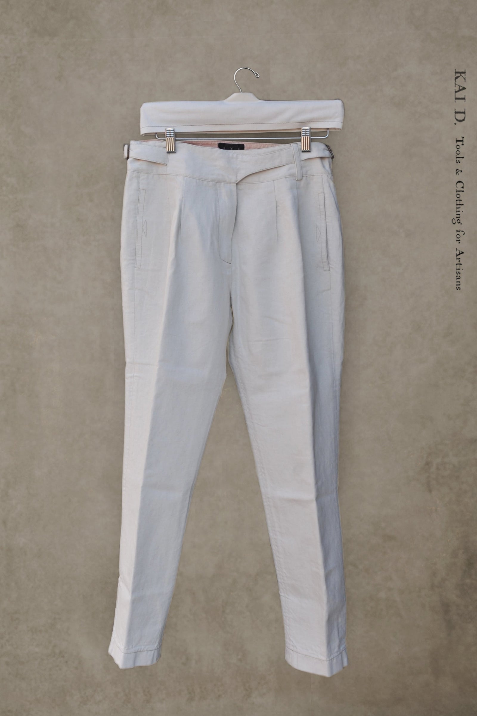 Isa Belted Pants Cotton Linen M