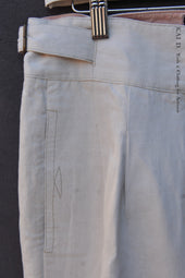 Isa Belted Pants Cotton Linen M
