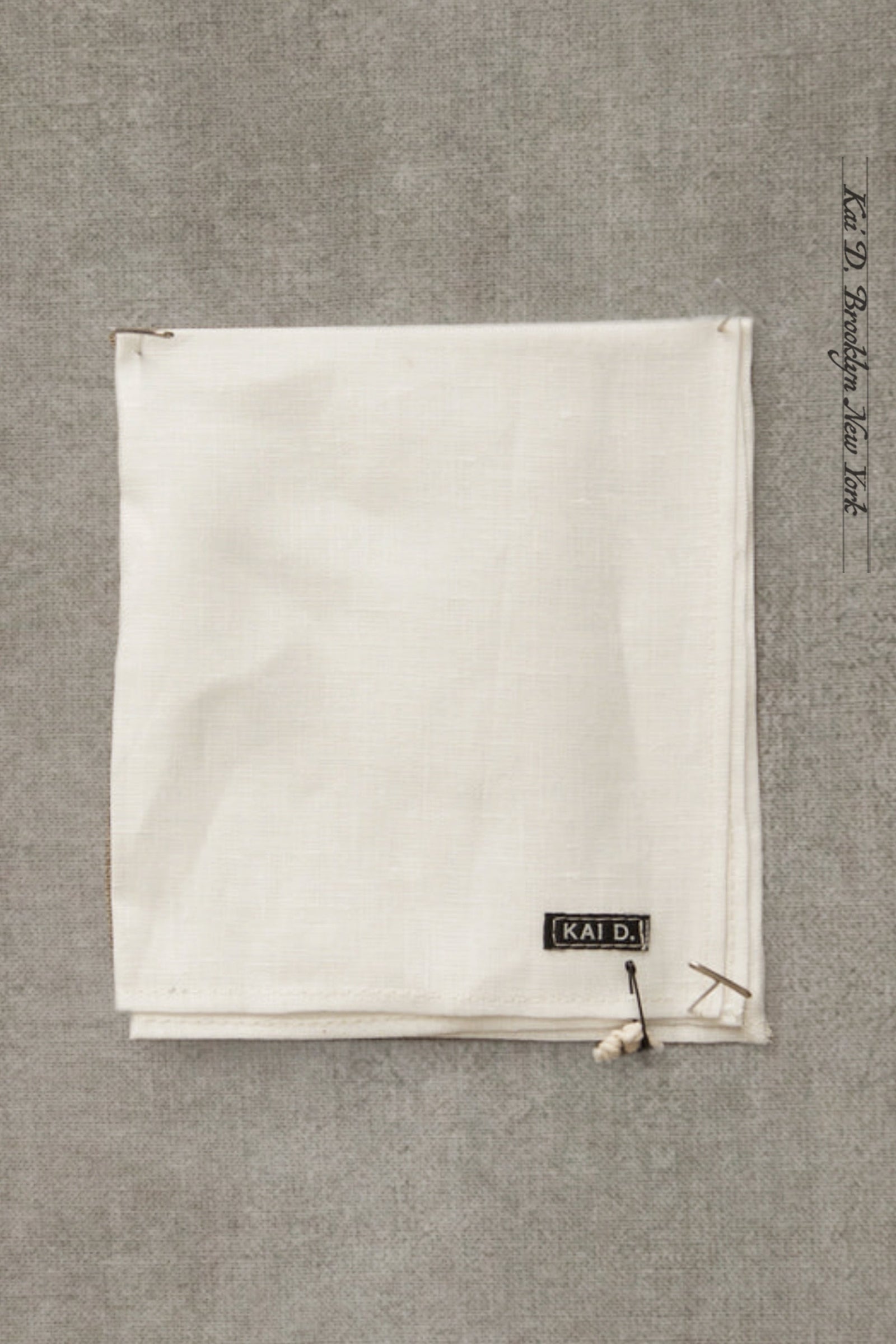 Belgian Linen Pocket Square - White