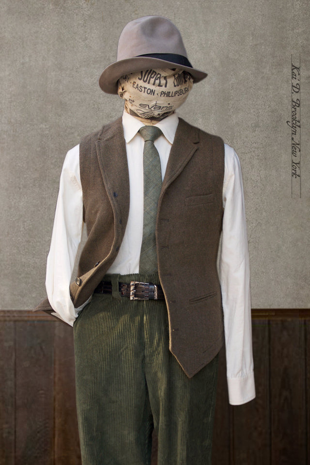 William Vest - Brown Herringbone - M (NO RETURN)