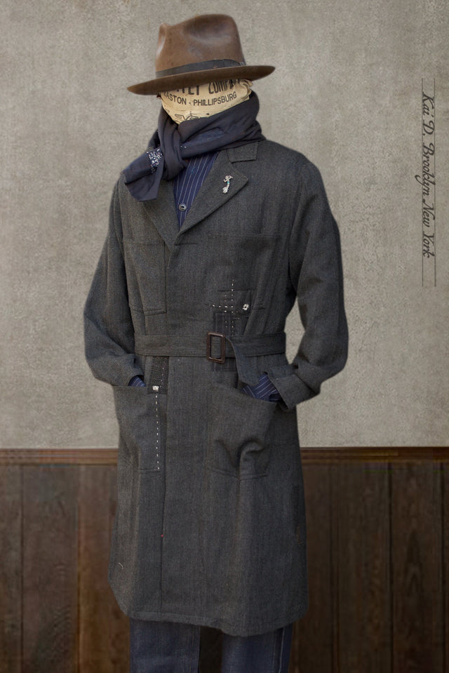 Wilson Lab Coat - Herringbone Wool - M (No Return)