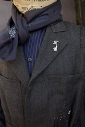 Wilson Lab Coat Herringbone Wool M
