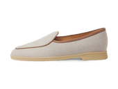 Stride Loafers In Vachette Linen With Natural Sole