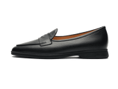 Stride Penny Loafers In Moorland Calf With Dark Sole