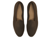 Sagan Classic Loafers In Olivine Green Asteria Suede