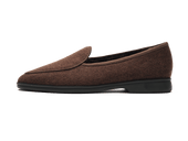 Stride Loafers In Smoked Flannel With Shearling Lining