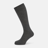 Grey Organic Cotton Mid-Length Socks