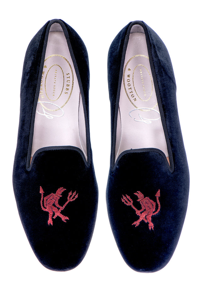 Devil Noir Velvet Slipper (Men)