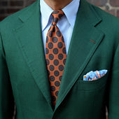 Ancient Madder Silk Tie Hand Rolled