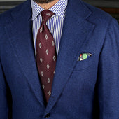Poplin Semi Spread Shirt Pencil Stripe