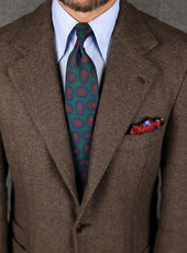 Elephant Motif Silk Pocket Square 40x40cm