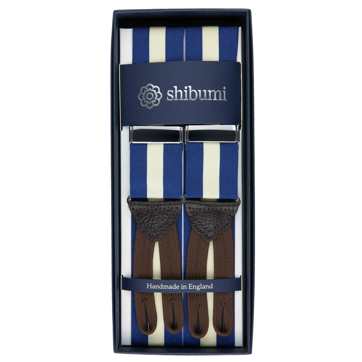 Barathea Braces Blue