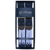 Elastic Barathea Braces - Navy Geometrical