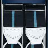 Barathea Braces Cyan