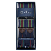 Barathea Braces - Navy / Burgundy / Green / Yellow
