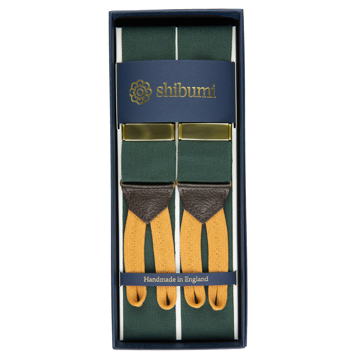 Barathea Braces Green
