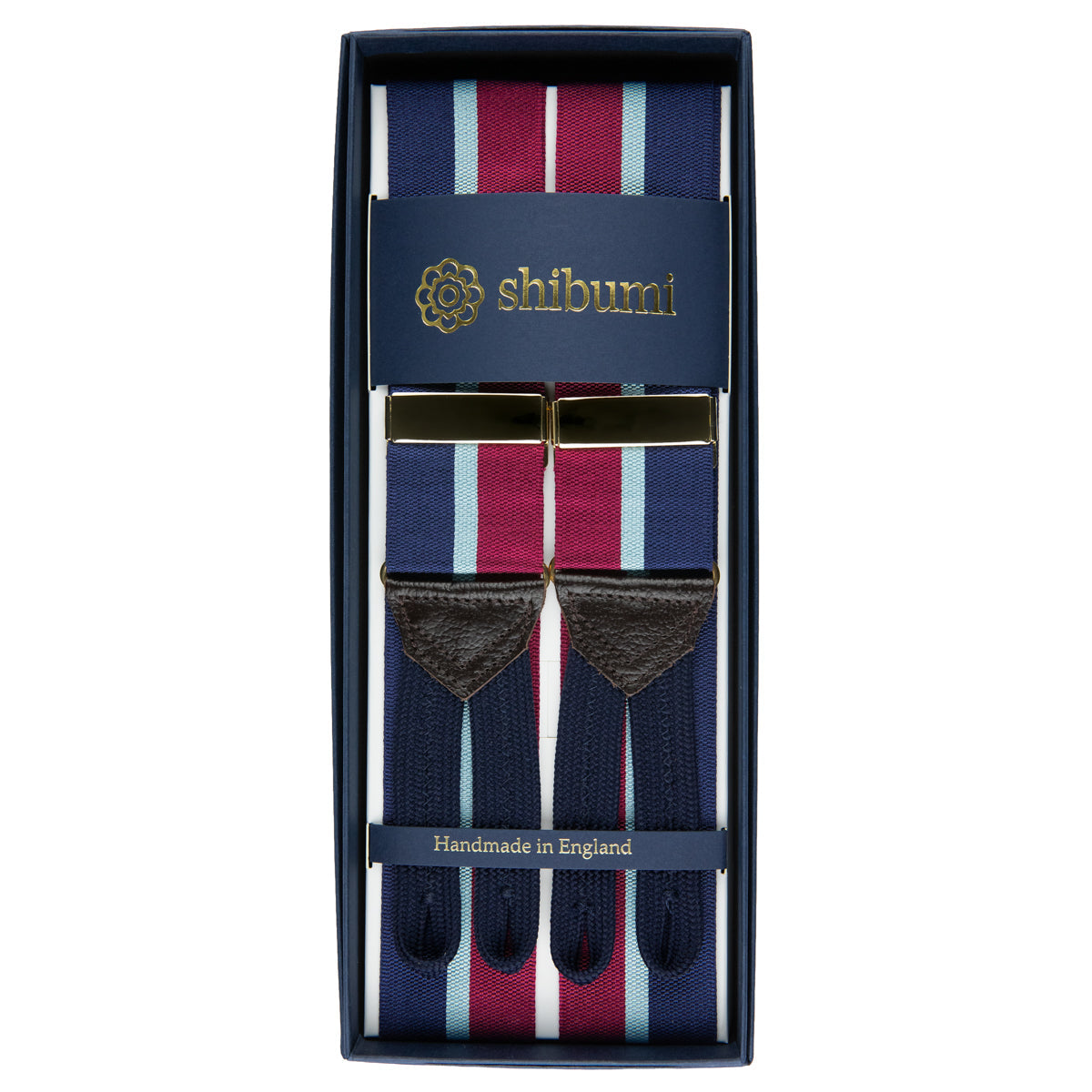 Barathea Braces Burgundy