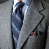Animal Motif Wool Silk Pocket Square 40x40cm